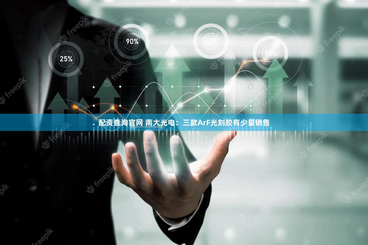 配资查询官网 南大光电：三款ArF光刻胶有少量销售