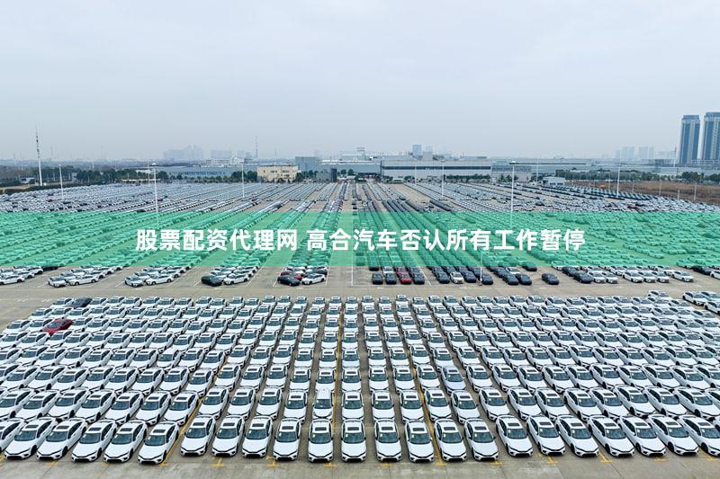股票配资代理网 高合汽车否认所有工作暂停