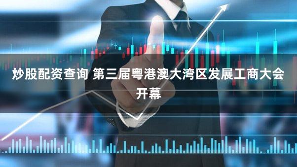 炒股配资查询 第三届粤港澳大湾区发展工商大会开幕