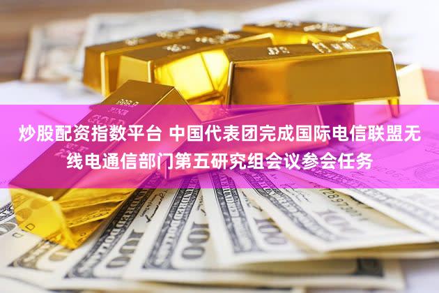 炒股配资指数平台 中国代表团完成国际电信联盟无线电通信部门第五研究组会议参会任务