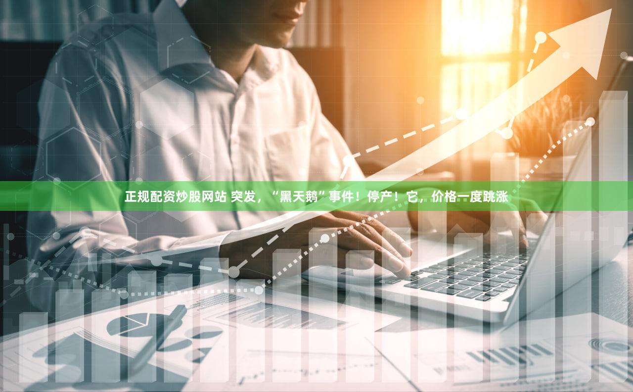 正规配资炒股网站 突发，“黑天鹅”事件！停产！它，价格一度跳涨